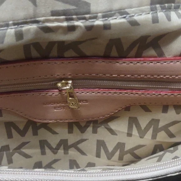 Michael Kors Brown Jet Setter Unique Tote Metallic Brown Bag - Picture 11 of 16